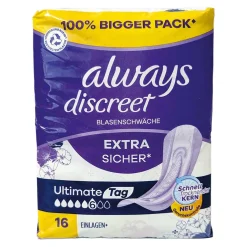 always Einlagen discreet Inkontinent, 16 Stück