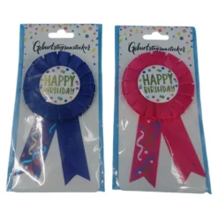 Anstecker Rosette Happy Birthday