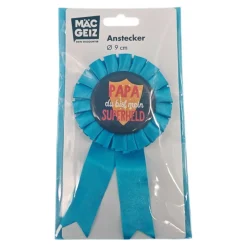 Anstecker Rosette Superheld Dad