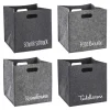 Aufbewahrungsbox Spruch Filz, 28 cm