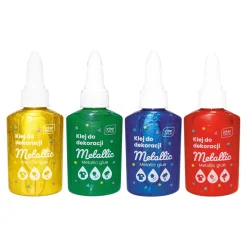 Bastelkleber Metallic, 4fach sort.