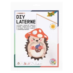 Bastelset Laterne Igel inkl. LED-Licht