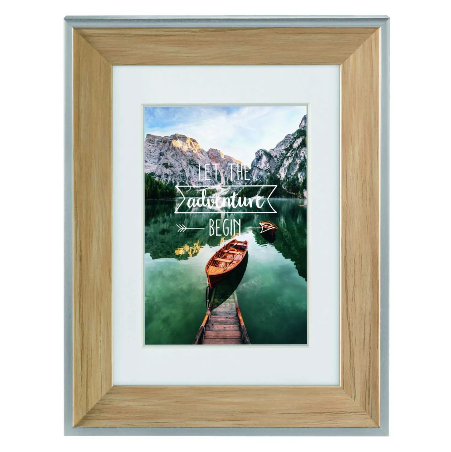 Bilderrahmen 10x15 Kunststoff Sierra Holz-Optik, natur