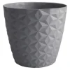 Blumentopf Crystal matt steingrau, Ø = 16 cm