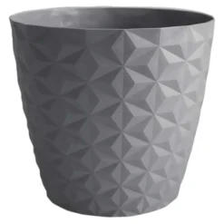 Blumentopf Crystal matt steingrau, Ø = 16 cm