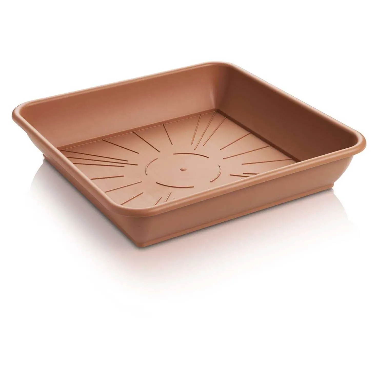 Blumenuntersetzer Quattro, terracotta, 20 x 20 cm