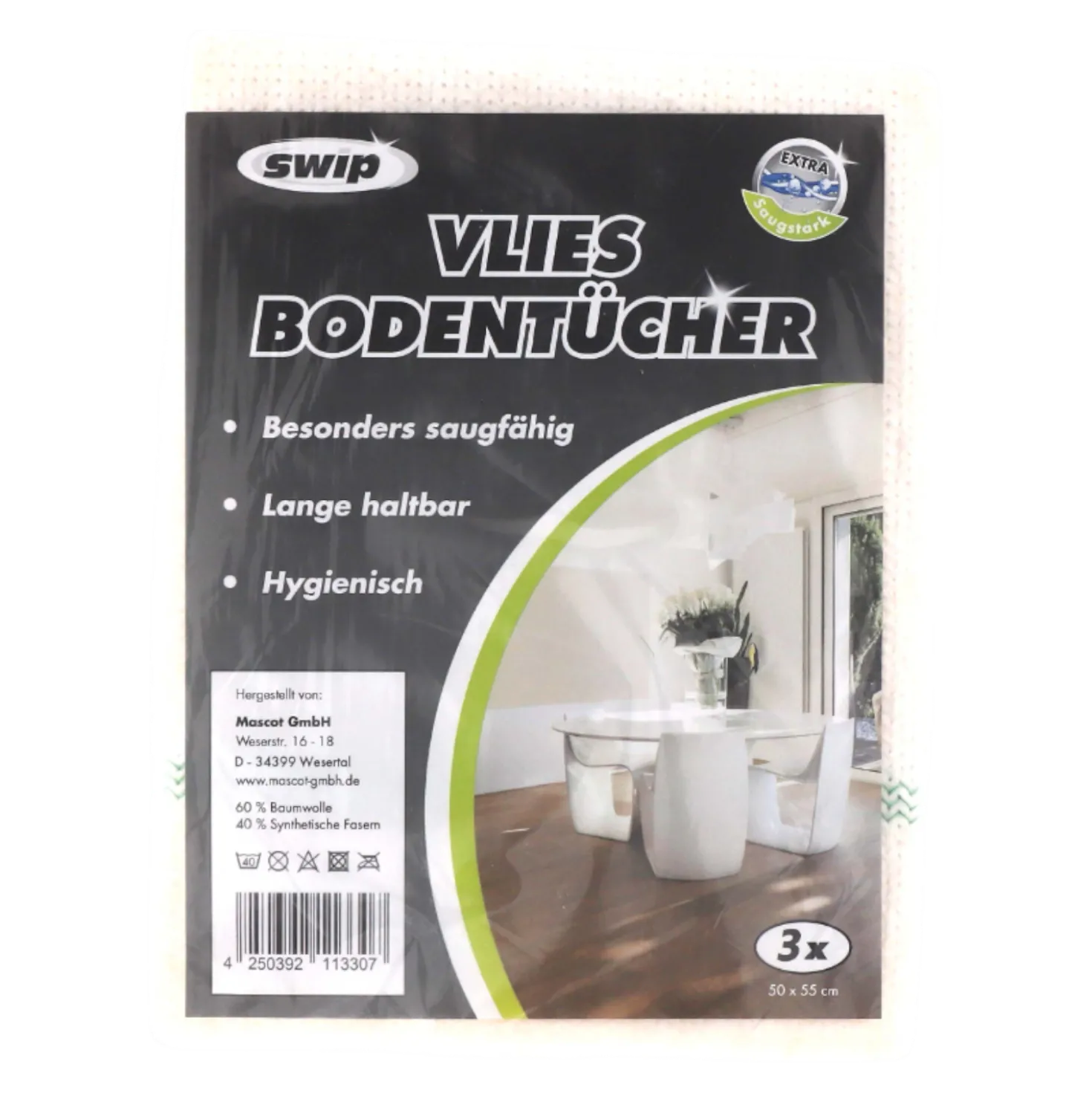 Bodentuch Vlies Swip, 3 Stück