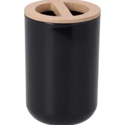 Bürstenhalter, schwarz-weiß