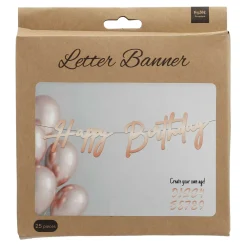 Buchstaben-Kette Happy Birthday Lush Blush, 1 m