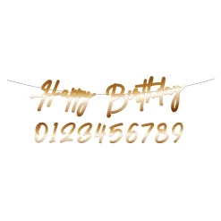 Buchstaben-Kette Happy Birthday True Blue, 1 m