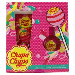 Chupa Lolly Geschenkset Chups Erdbeere, 2-teilig