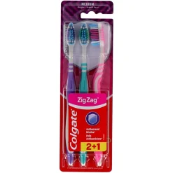 Colgate Zahnbürsten, medium, 3 Stück