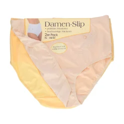 Damen Slip Microfaser Pastellfarben, 2 Stück