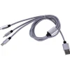 Daten-Ladekabel, 1 m, Nylon Typ A, 3in1