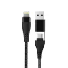 Daten/Ladekabel USB, TypC/Lightning, 2in1