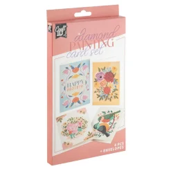 Diamond Painting 4 Karten mit Umschlag