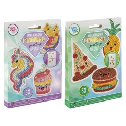 Diamond Painting, Magenete, Kreativ-Set, 5 Stück