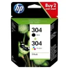 Druckerpatrone-Set HP304 &farbig, schwarz