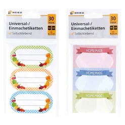 Einmachetiketten selbstklebend, 30 Stück