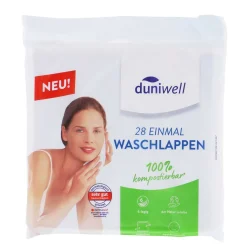 Einmalwaschlappen duniwell 20,5 x 20,5 cm, 28 Stück