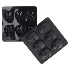 Eiswürfelform Totenkopf Silikon, 2 Stück