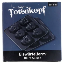 Eiswürfelform Totenkopf Silikon, 2 Stück