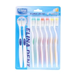 Elina Zahnbürsten medium + 2 gratis, 6 Stück