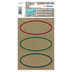 Etiketten Silphie braun, 76 x 35, 12 Stück