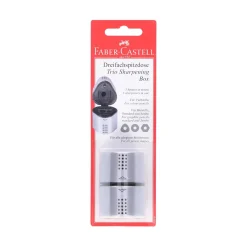 Faber Castell Dreifachspitzdose Grip, silber