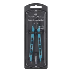Faber-Castell Schnellverstellzirkel, türkis, inkl. Ersatzminen