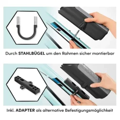 Fahrradtasche mit Zahlenschloss, 26 cm