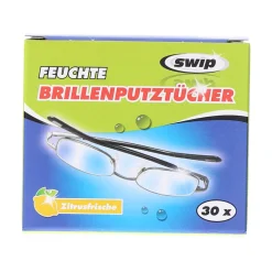 Feuchte Brillenputztücher mit Zitrusfrische, 30 Stück