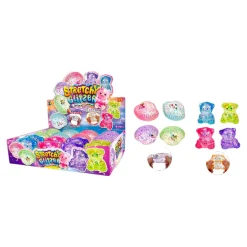 Figur Stretchy Glitzer Muscheln/Bär