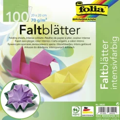 Folia ® Faltblätter, 20 x 20 cm, farbig, 100 Blatt