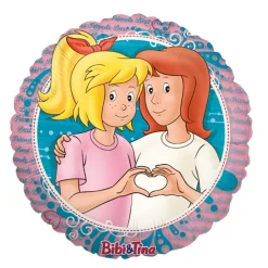 Folienballon Bibi&Tina rund, 45 cm