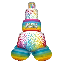 Folienballon Happy Birthday Kuchen