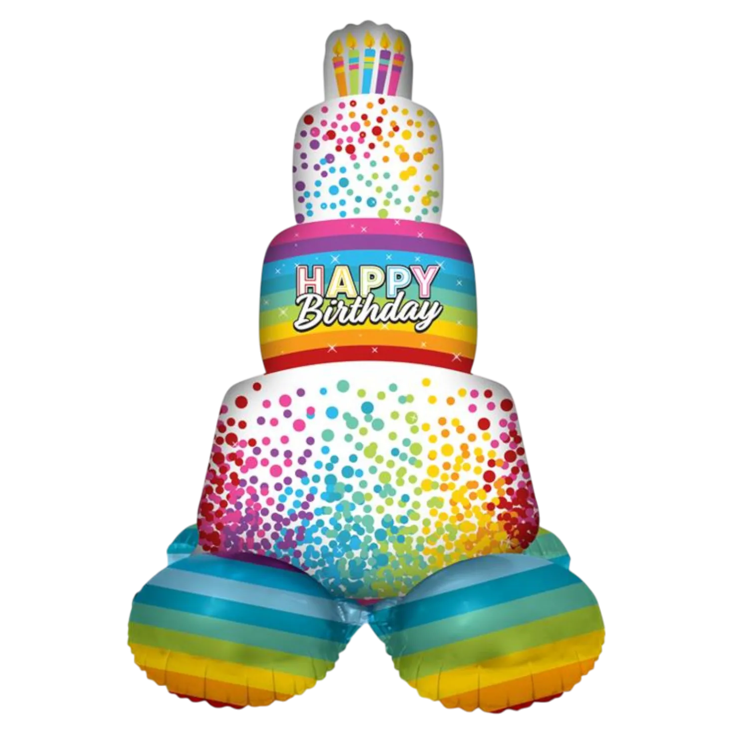 Folienballon Happy Birthday Kuchen