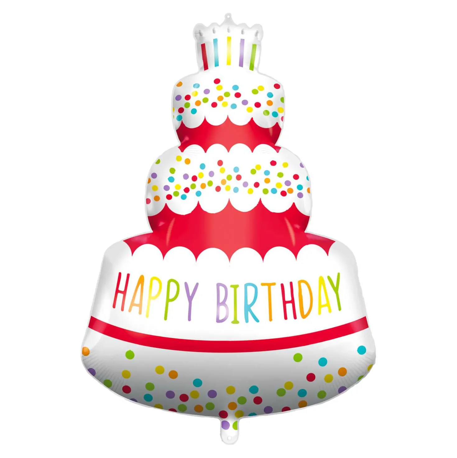 Folienballon HBD Kuchen, 96 cm