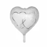Folienballon Herzen Herz, silber, 45 cm