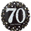 Folienballon 70 Jahre rund, 43 cm