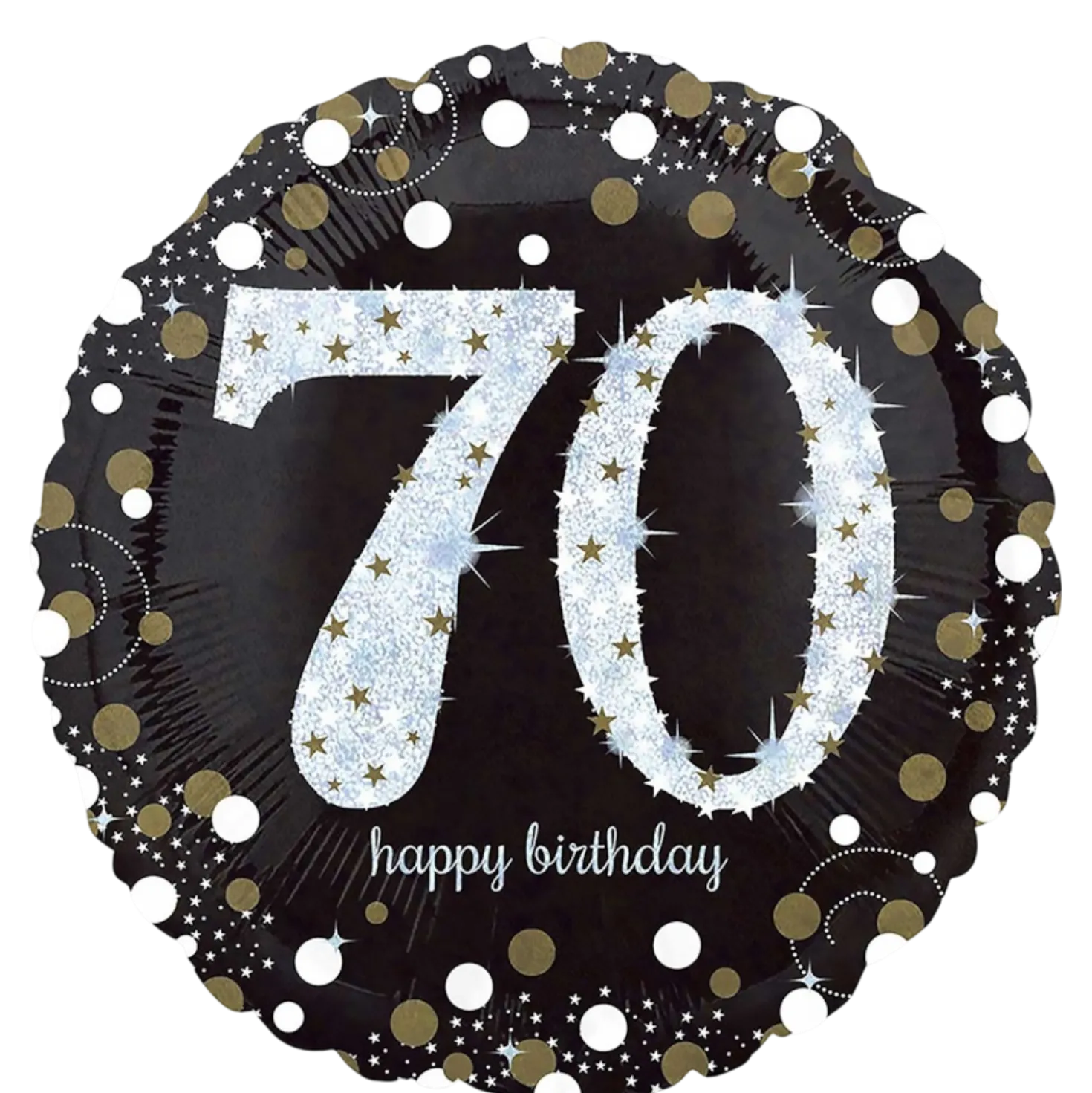 Folienballon 70 Jahre rund, 43 cm