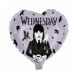 Folienballon Wednesday Herz, 45 cm