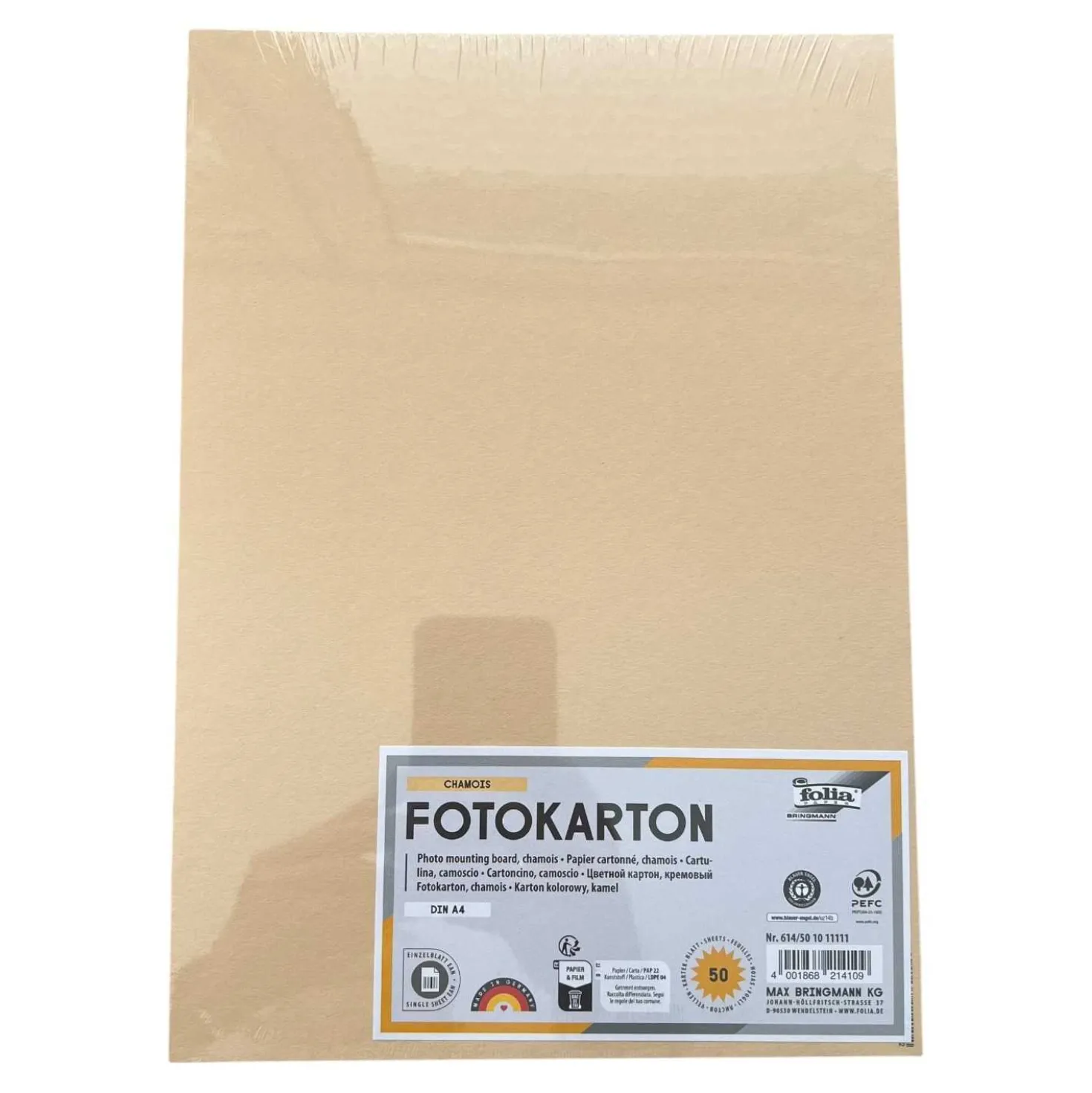 Fotokarton DIN A4 chamois