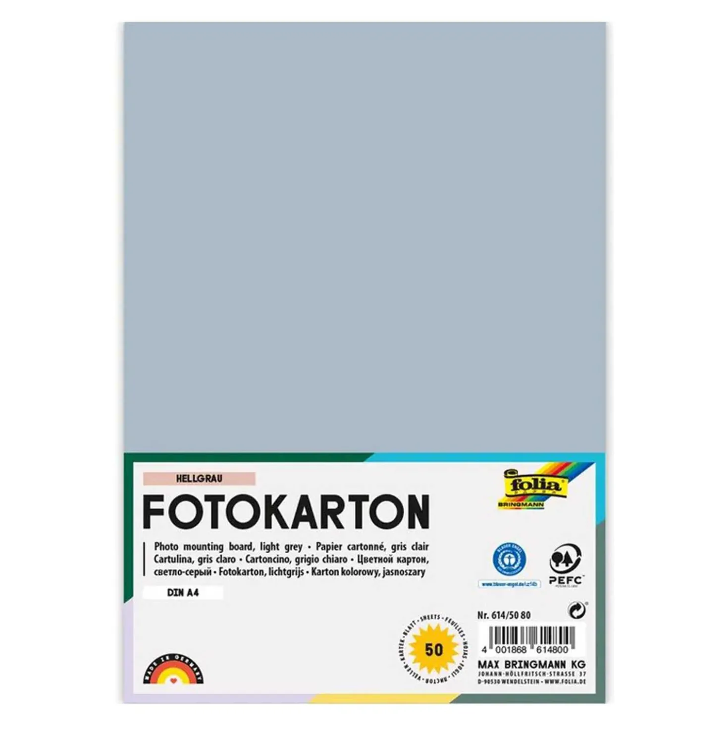 Fotokarton hellgrau DIN A4