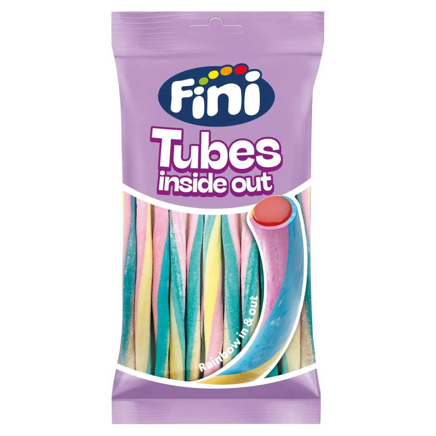 Fruchtgummi Fini Tubes inside out Rainbow