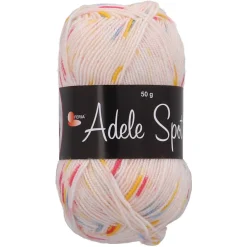 Garn Adele Spot /gelb/blau, rosa, 50 g