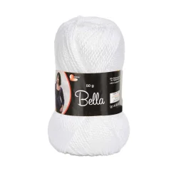 Garn Bella, weiß, 50 g
