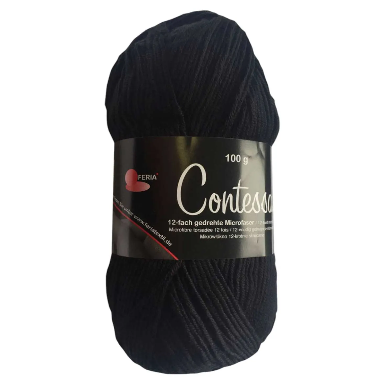 Garn Contessa, schwarz