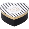 Geschenkbox g1 Herzform, gold, 19,5 x 16,5 x 7 cm