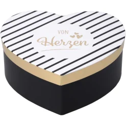 Geschenkbox Größe 2, Herzform, gold